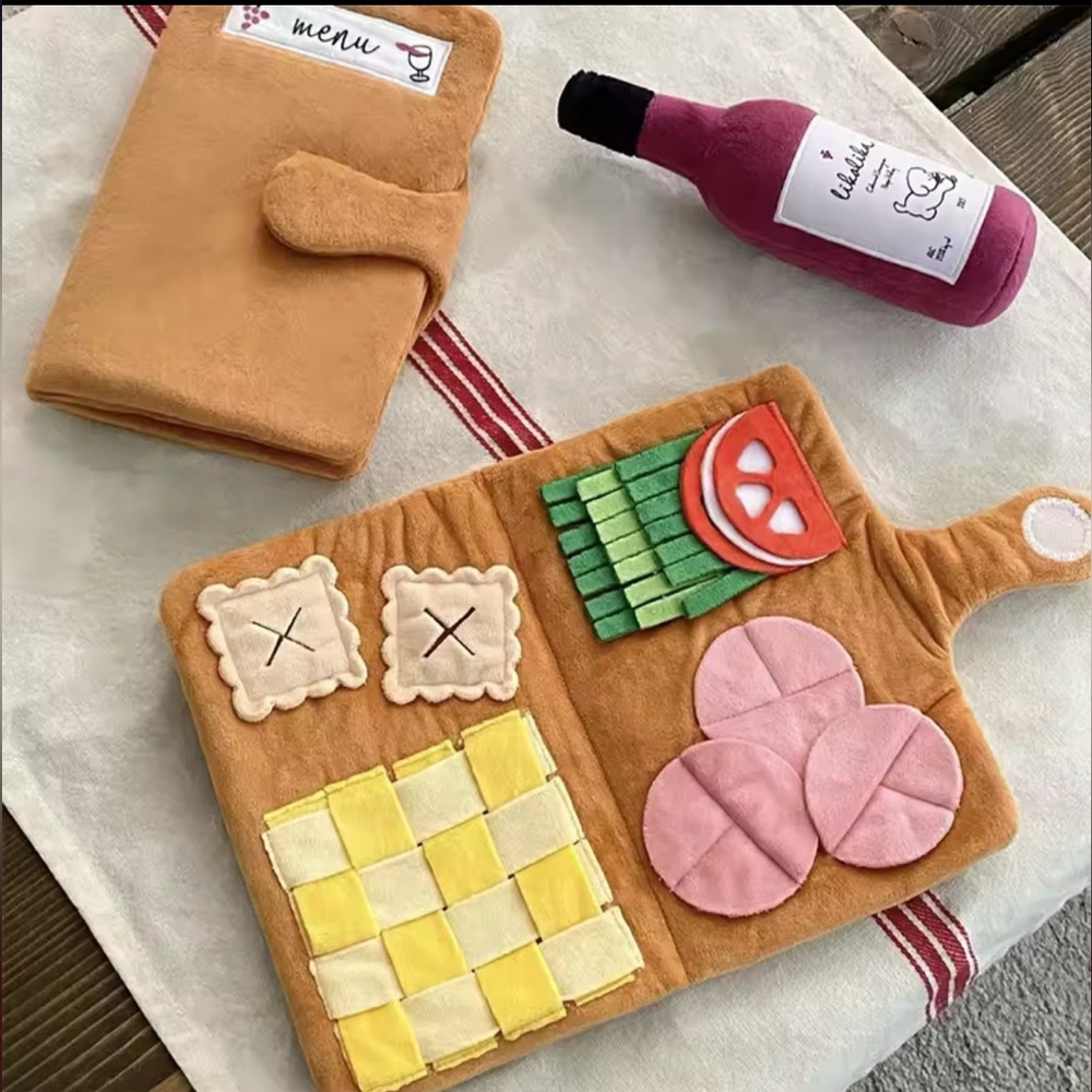 Charcuterie board dog toy